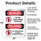 Signmission Do Not Walk Under Conveyor Bilingual Danger Sign, Aluminum, 18in W x 24in L, 2PK OS-2PACK-DS-A-1824-VS-1182 - alternate 8